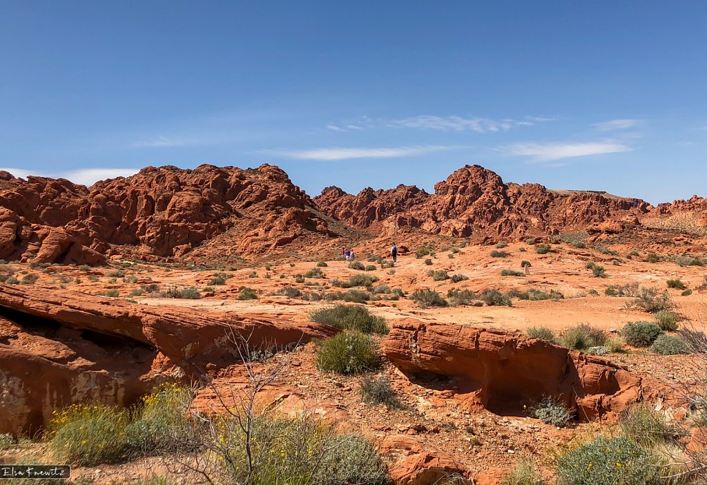 Hikers in the Valley of Fire